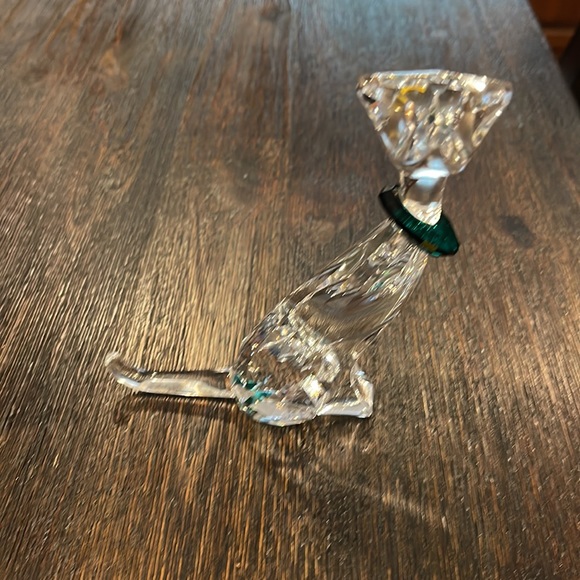 Swarovski mint condition cat with emerald green collar in original box - Picture 2 of 2